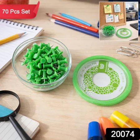 Heavy-duty Plastic Head Push Pins Set (70 Pcs Set) - Zidbik
