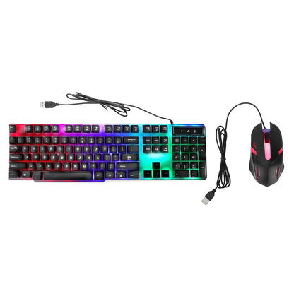 104 Key Colorful Lighting Keyboard Mouse Set (2 Pc Set) - Zidbik