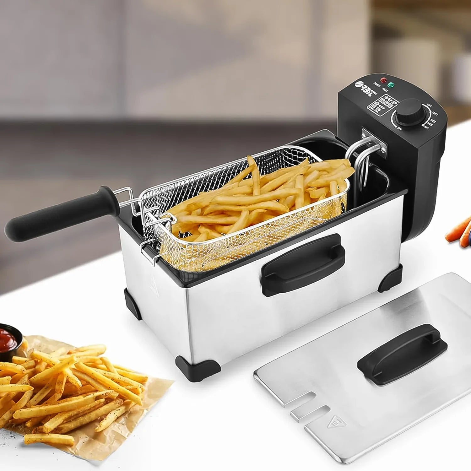 Orbit Heavy Duty 2000w Deep Fryer With 3.5 Litre Oil Capacity - Zidbik