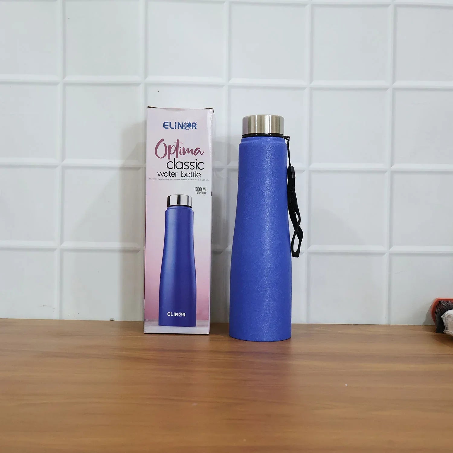 Classic Stainless Steel Water Bottle Blue Color (1000 Ml 1 Piece) - Zidbik
