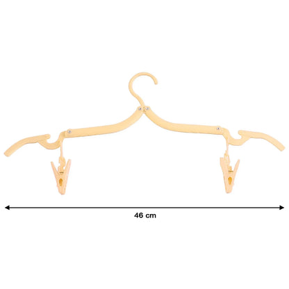 Folding Hanger With Clips For Clothes Adjustable Hanger (1 Pc) - Zidbik