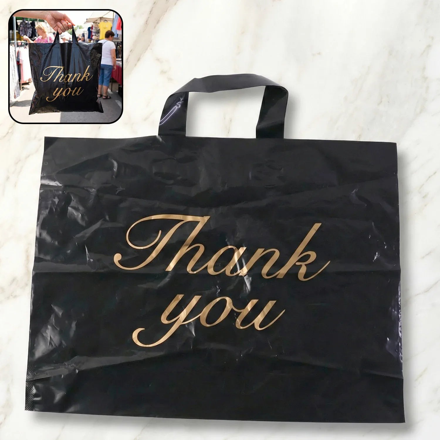 Premium Thank You Printed Carry Bag (2534 Cm 1 Pc) - Zidbik