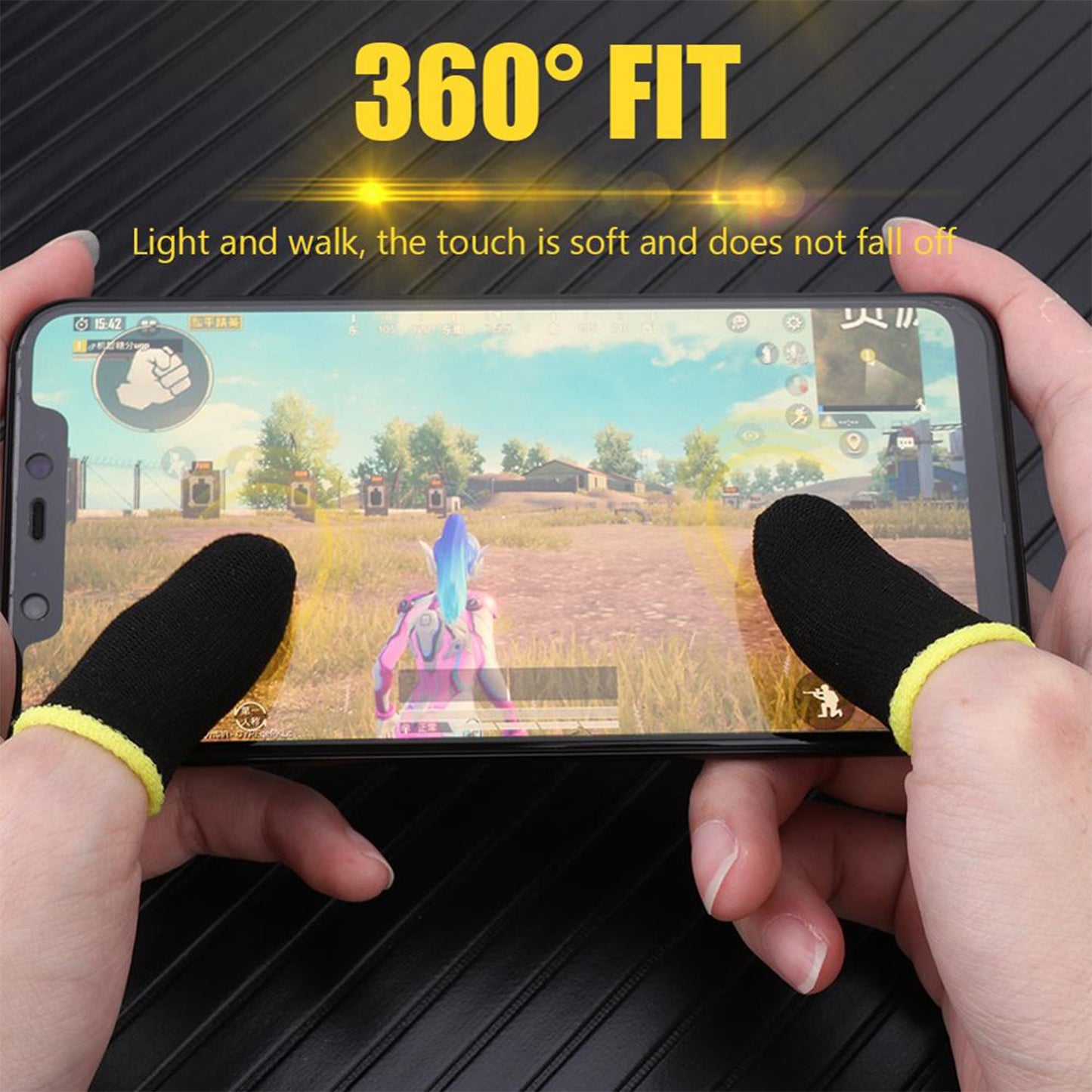 7391 Thumb  Finger Sleeve For Mobile Game Pubgcodfreefire (1pair Only) - Zidbik