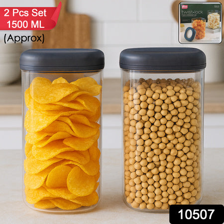 Supermom Airtight Kitchen Storage Containers  (2 Pc Set  1500 Ml) - Zidbik