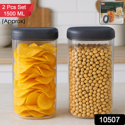 Supermom Airtight Kitchen Storage Containers  (2 Pc Set  1500 Ml) - Zidbik