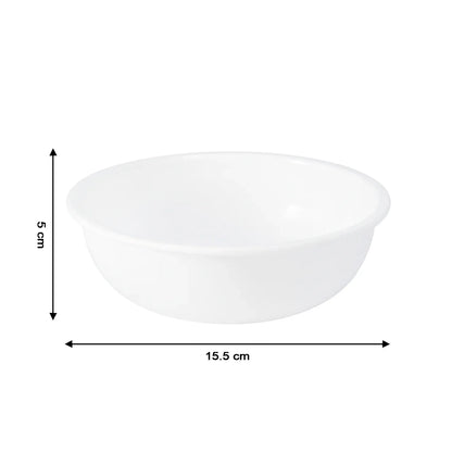 Plastic 6 Inch White Round Deep Serving Bowl (1 Pc) - Zidbik