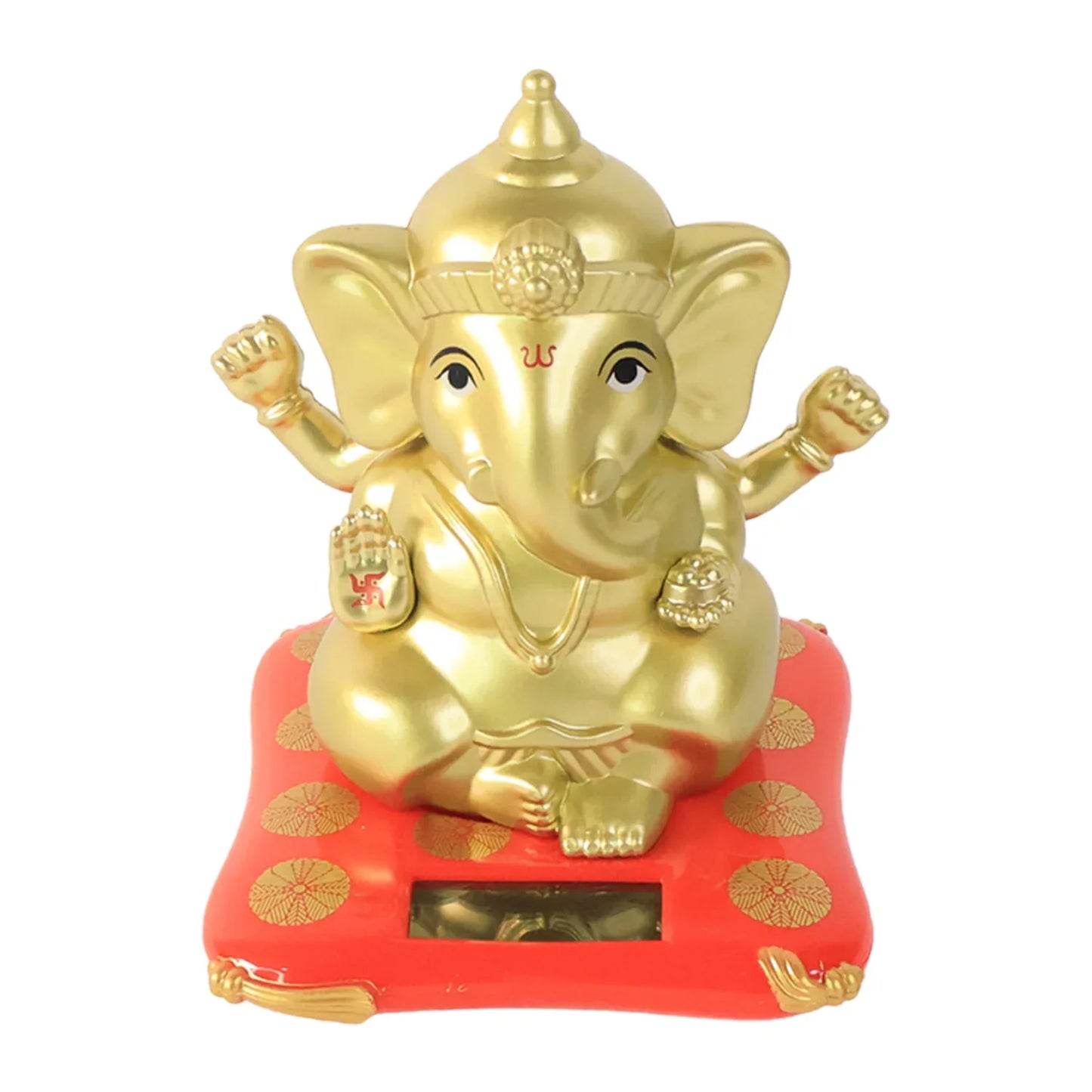 Decorative Religious Large Lord Ganesha Idol With Solar-powered Base (1 Pc) - Zidbik