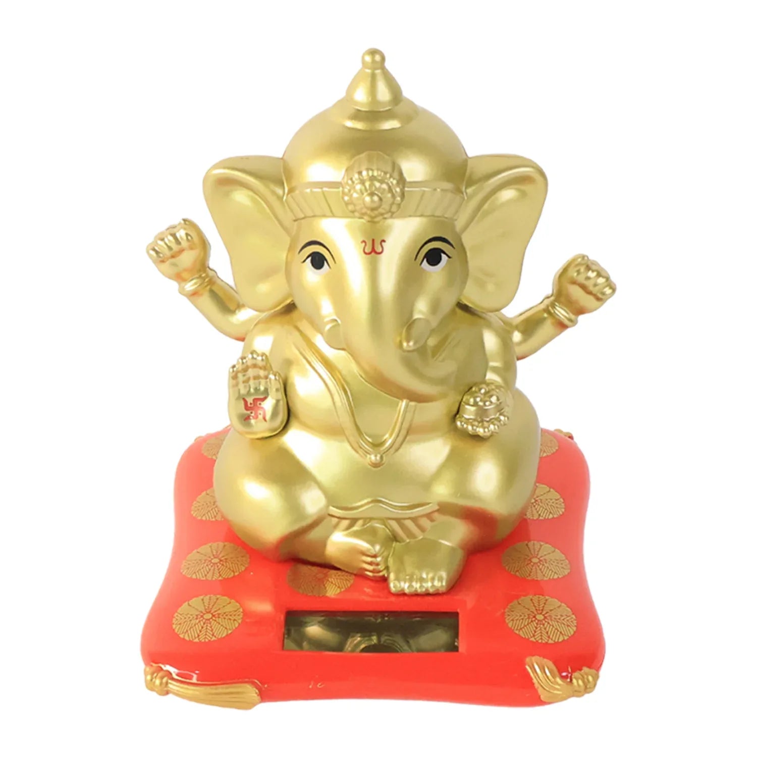 Decorative Religious Large Lord Ganesha Idol With Solar-powered Base (1 Pc) - Zidbik