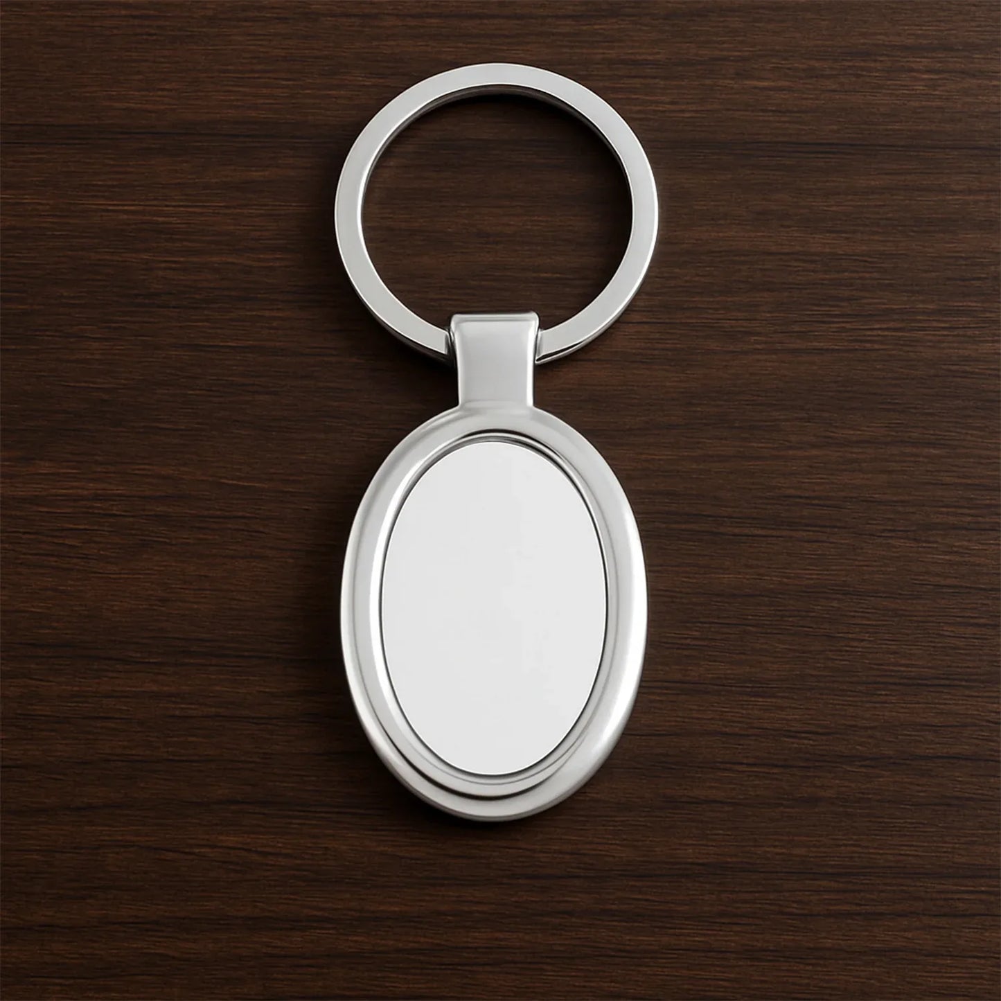 Elegant Oval Shape Metal Keychain For Personal Use - Zidbik