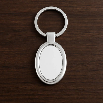 Elegant Oval Shape Metal Keychain For Personal Use - Zidbik