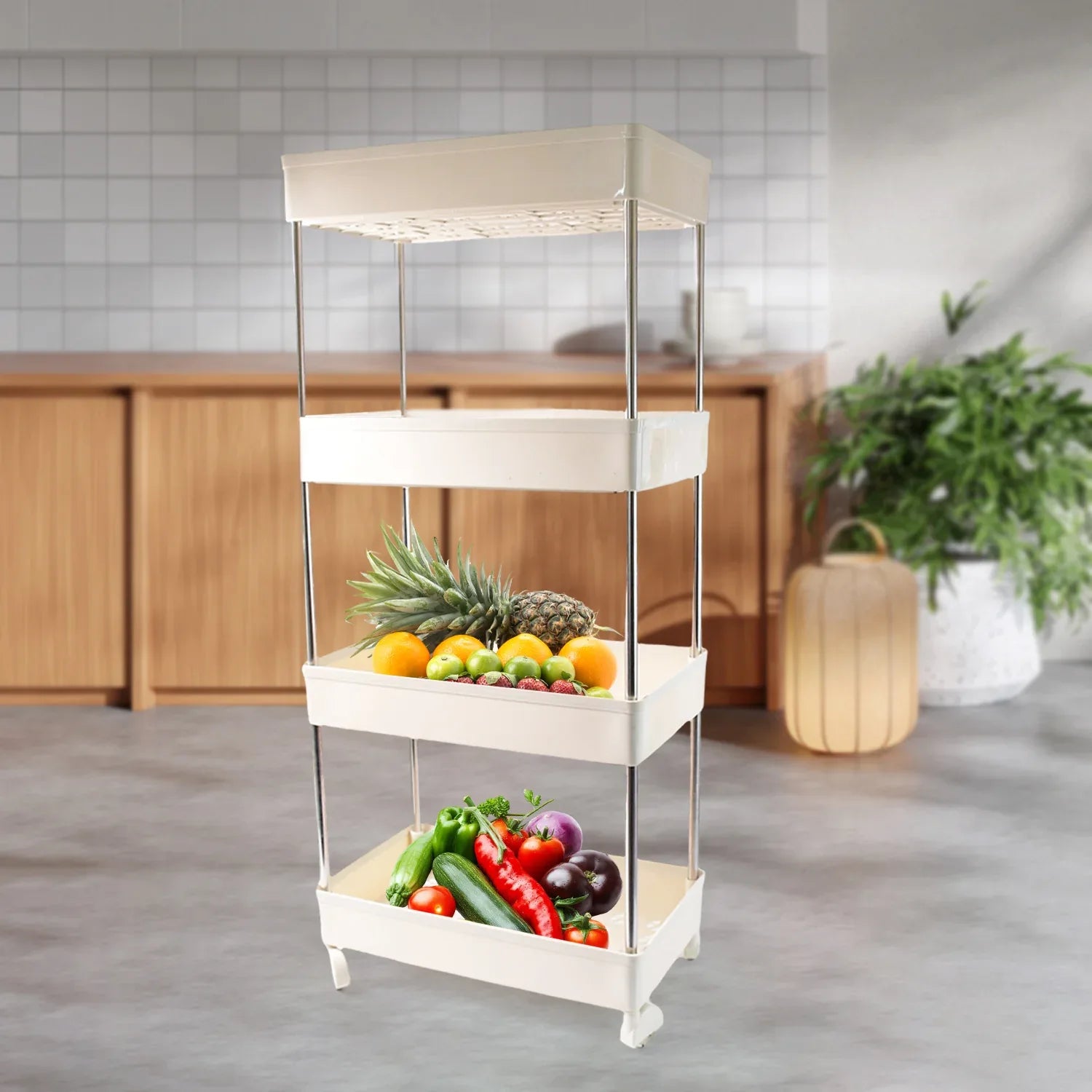 4 Layer Kitchen Rack For Holding And Placing Types Of Things - Zidbik