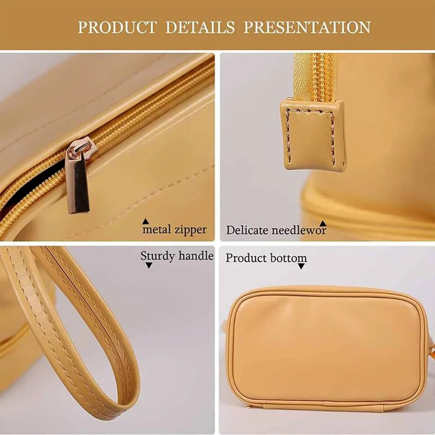 Spacious Cosmetic Makeup Storage Bag (1 Pc) - Zidbik