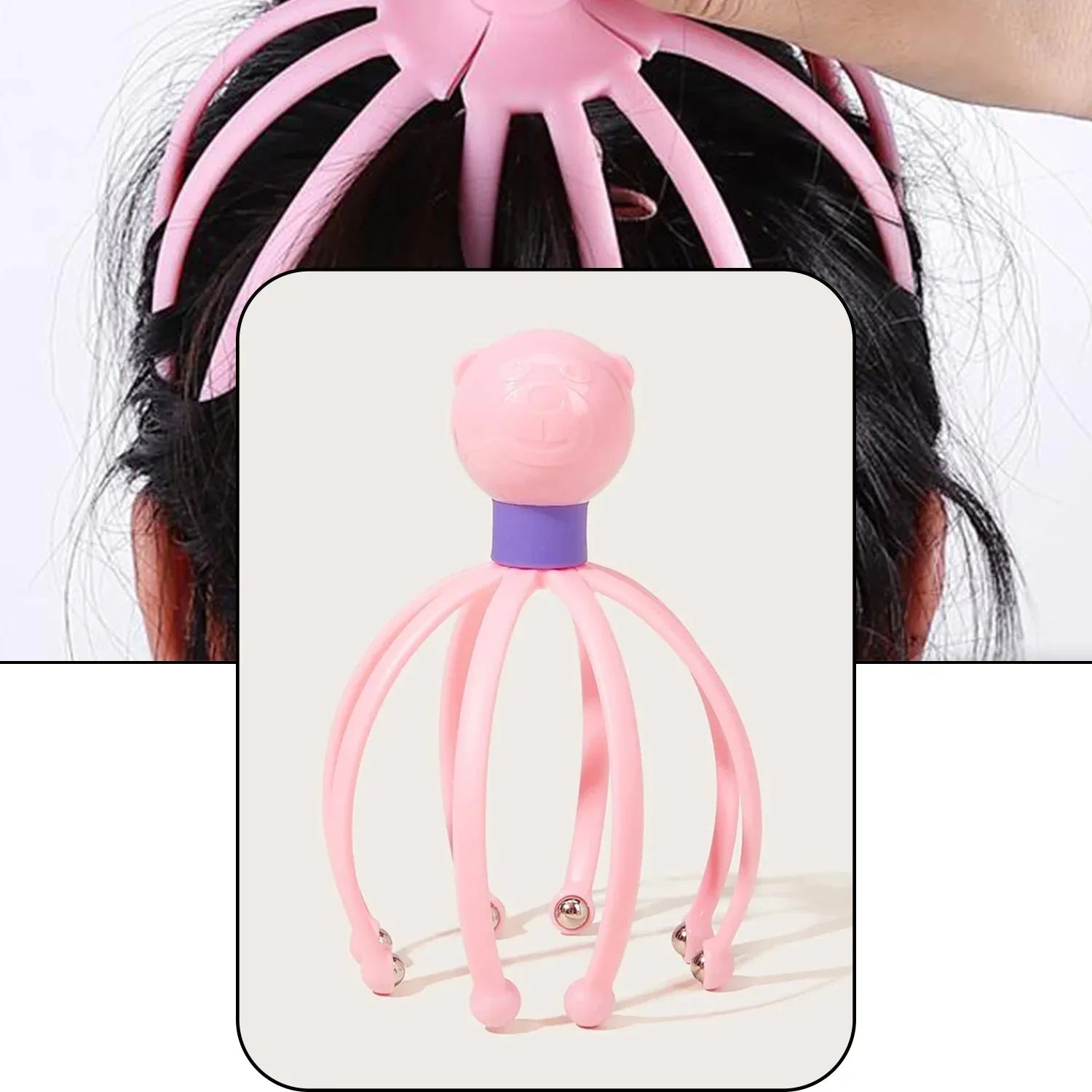 6098 Octopus Stress Relief Therapeutic Scalp Massager - Zidbik