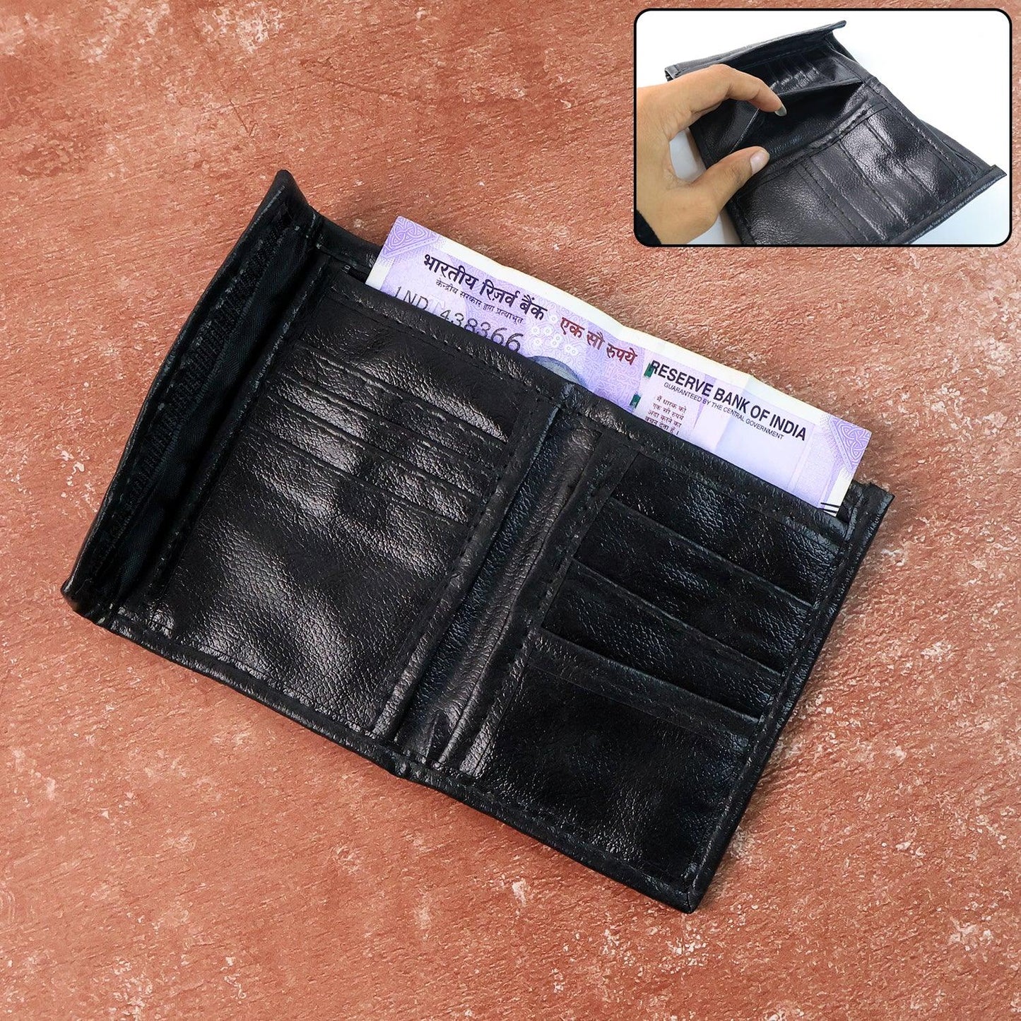 Premium Genuine Bi-fold Wallet (1 Pc) - Zidbik