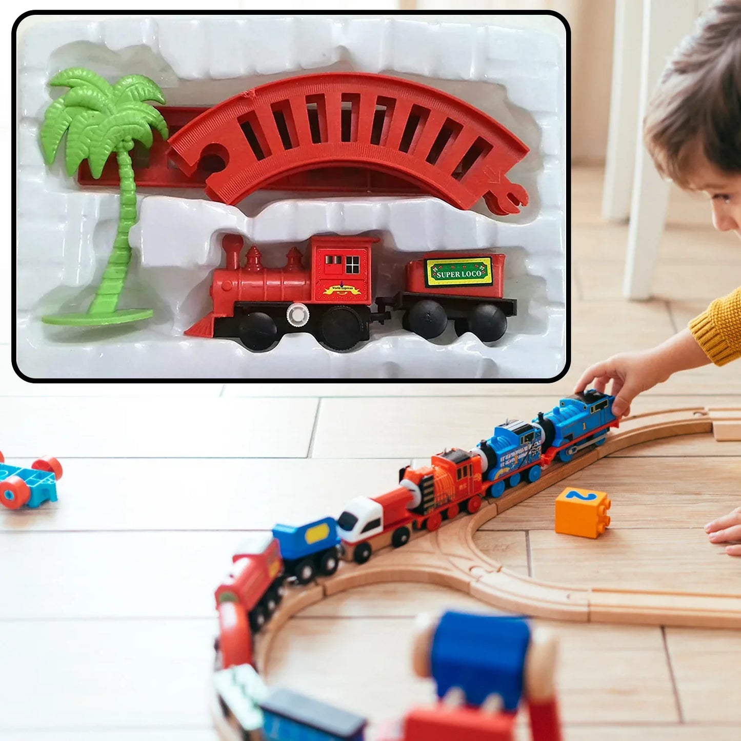 4470 World Express Mini Train Play Set For Kids - Zidbik