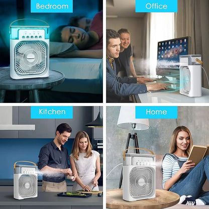 Portable Air Conditioner Fan 7 Color Changing Light (Big 1 Pc) - Zidbik