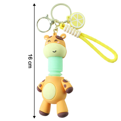 Cute Giraffe Cartoon Keychain (1 Pc) - Zidbik
