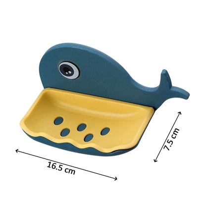 4044 Fish Shape Double Layer Adhesive Waterproof Wall Mounted Soap Bar Holder Stand Rack For Bathroom Shower Wall Kitchen - Zidbik