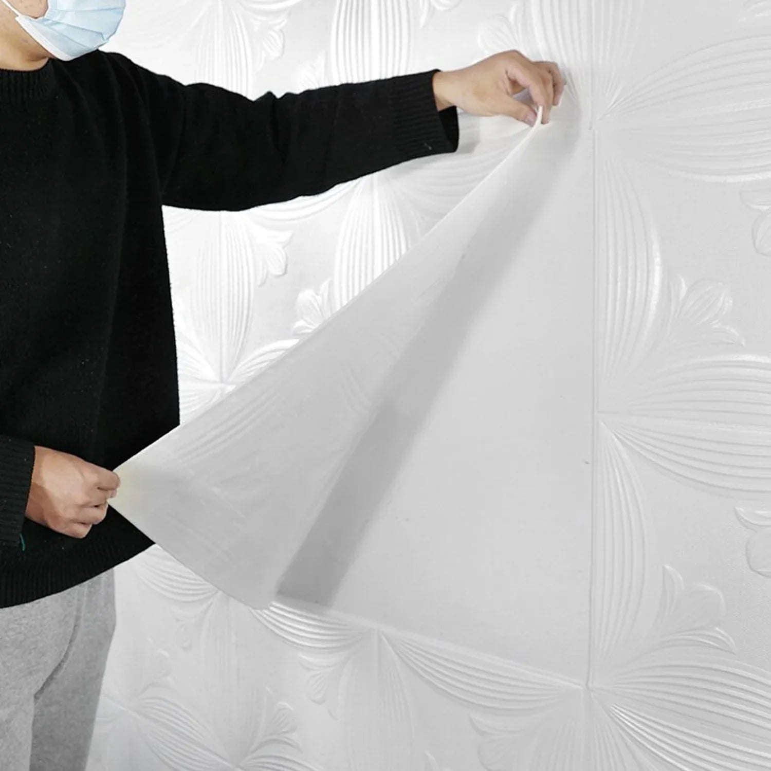 9276 Wallpaper 3d Foam Wallpaper Sticker Panels I Ceiling Wallpaper For Living Room Bedroom I Furniture Door I Foam Tiles (Square Design) - Zidbik