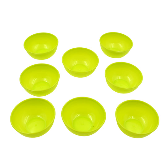 5557 Multipurpose Small Round Plastic Bowl  Katori Microwave Safe Reusable Lightweight Bowl Dishwasher Safe Chutney Bowl (8 Pcs Set) - Zidbik