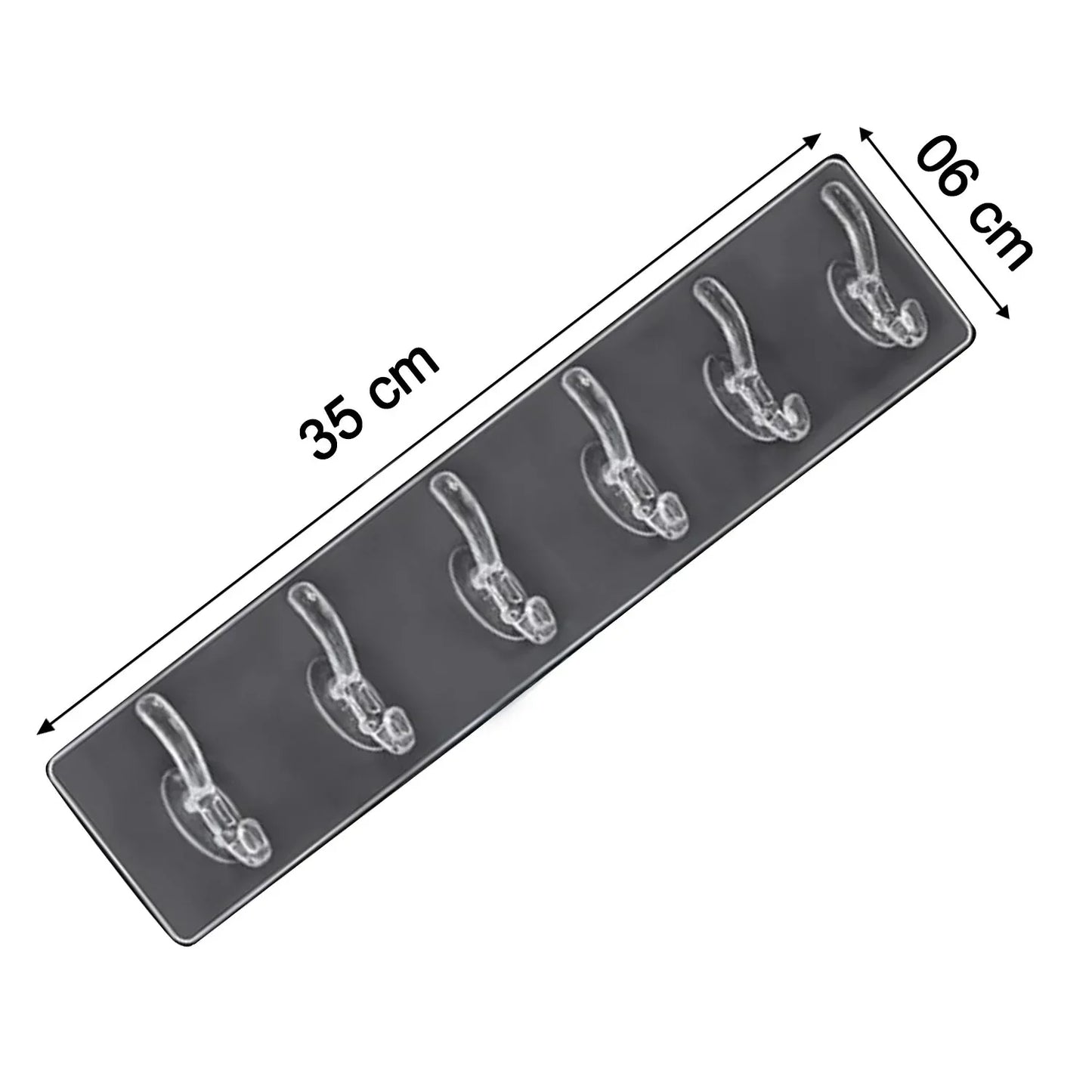 4654 Adhesive Transparent Heavy Duty Wall Hook - Zidbik
