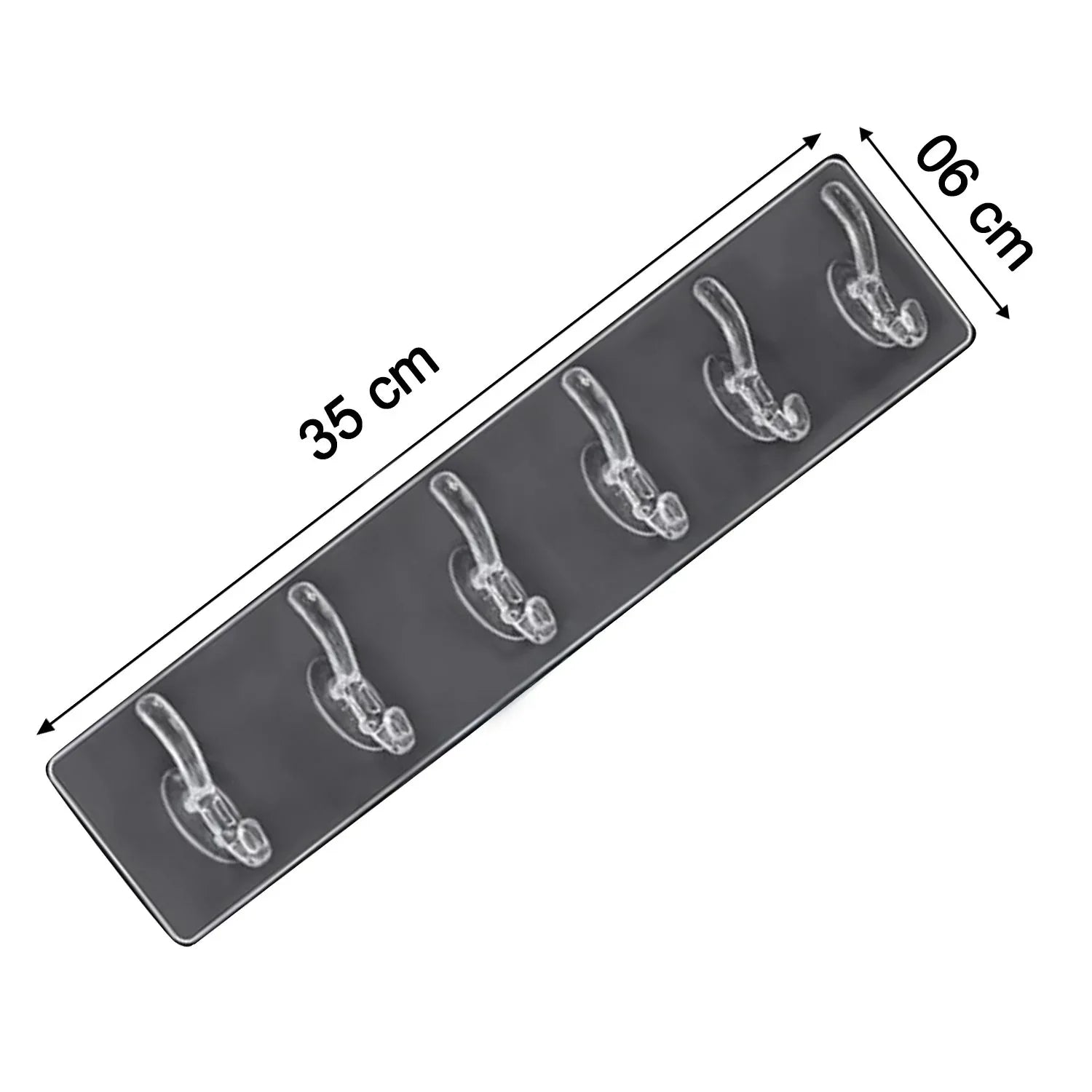 4654 Adhesive Transparent Heavy Duty Wall Hook - Zidbik