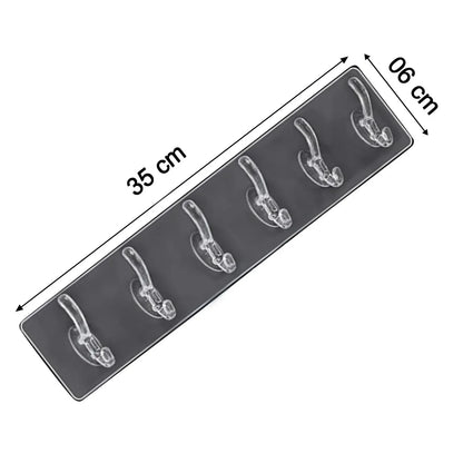 4654 Adhesive Transparent Heavy Duty Wall Hook - Zidbik