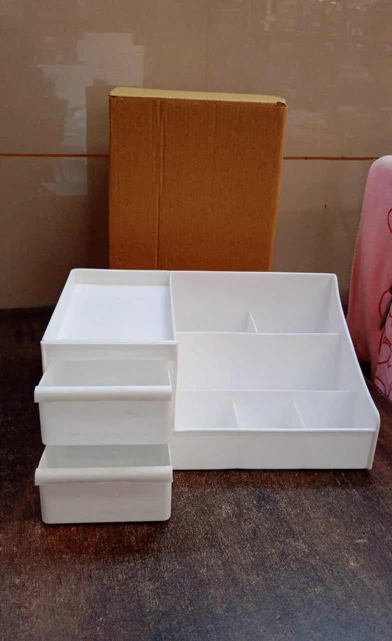 Large Capacity Desktop Cosmetic Storage Box (1 Pc Mix Color) - Zidbik