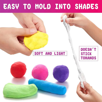 Kids 12 Color Antibacterial Super Clay Set For Creative Play (1 Set) - Zidbik