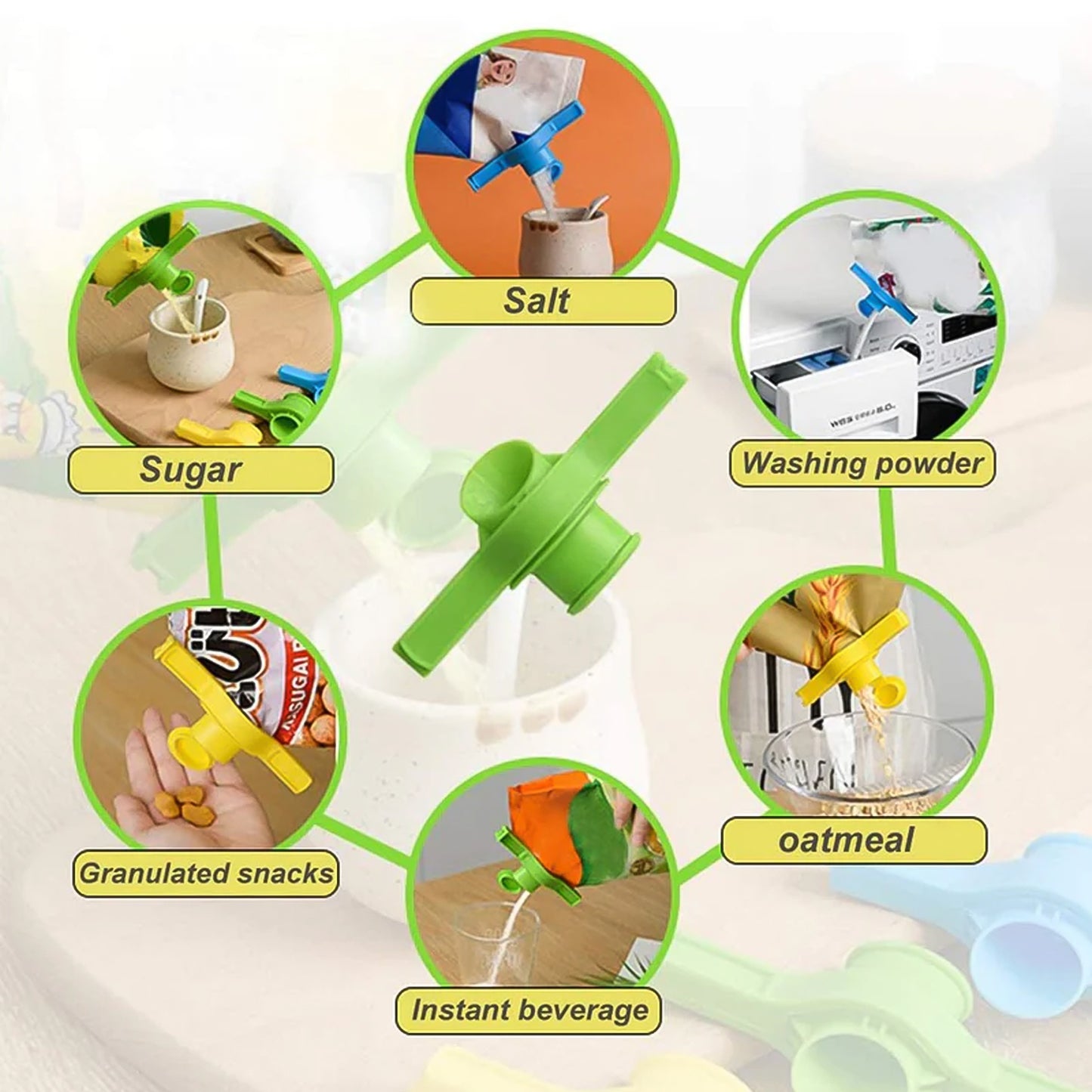 Packet Pourer  Sealer Clip - (4 Pc) - Zidbik