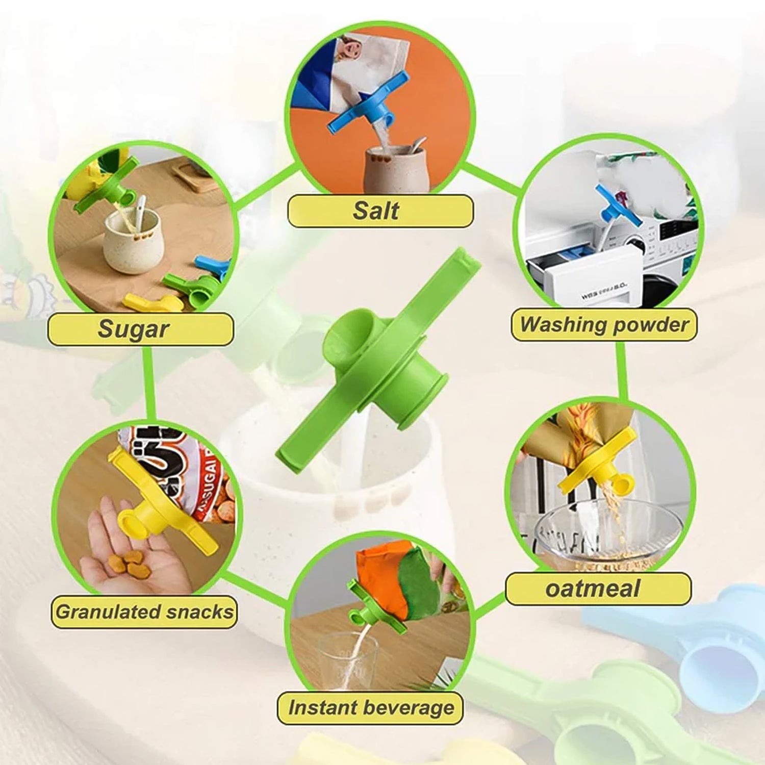 Packet Pourer  Sealer Clip - (4 Pc) - Zidbik