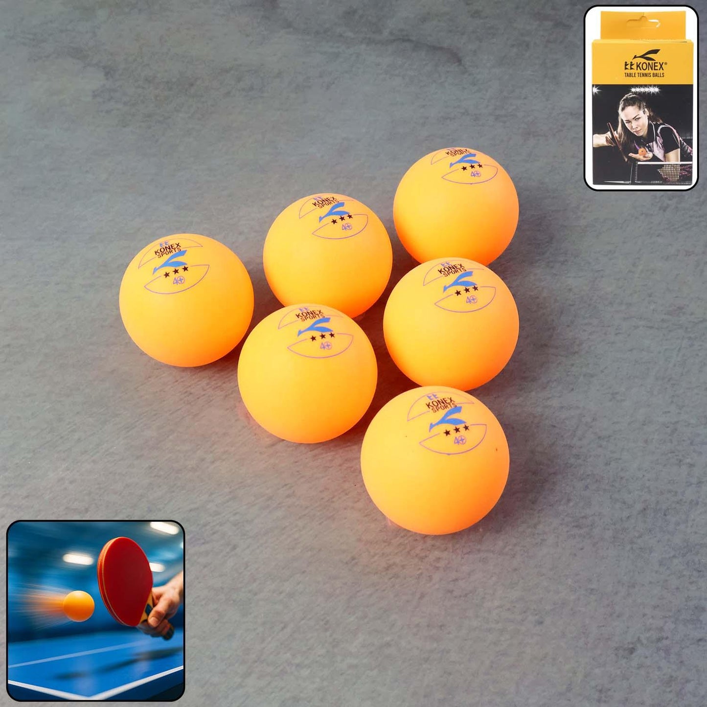 Professional Table Tennis Balls (6 Pc) - Zidbik