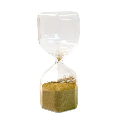 Faceted Glass Hourglass Sand Timer - (1 Pc 4 Minutes Approx Time) - Zidbik