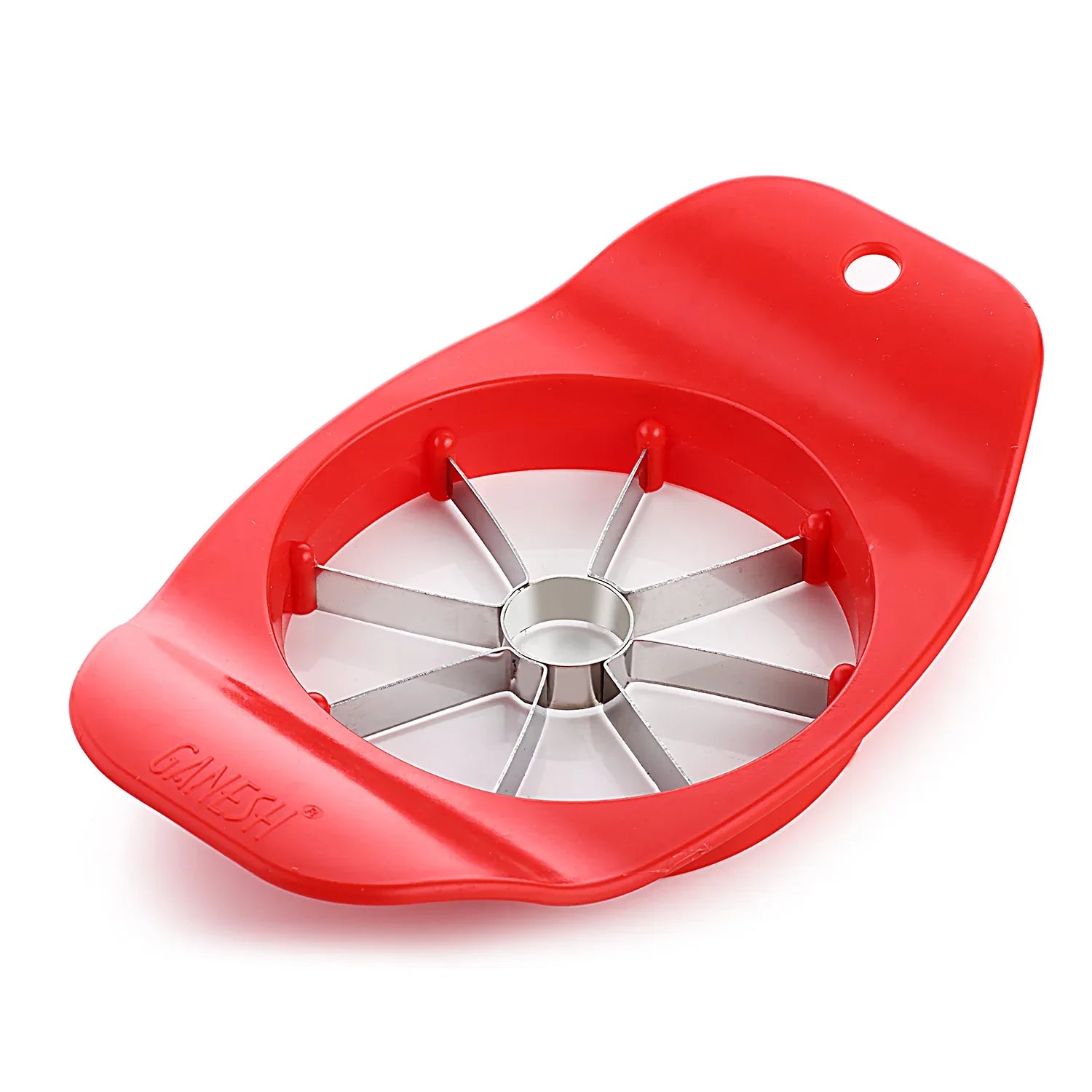 8124 Ganesh Plastic Stainless Steel Apple Cutter (Colors May Vary) - Zidbik