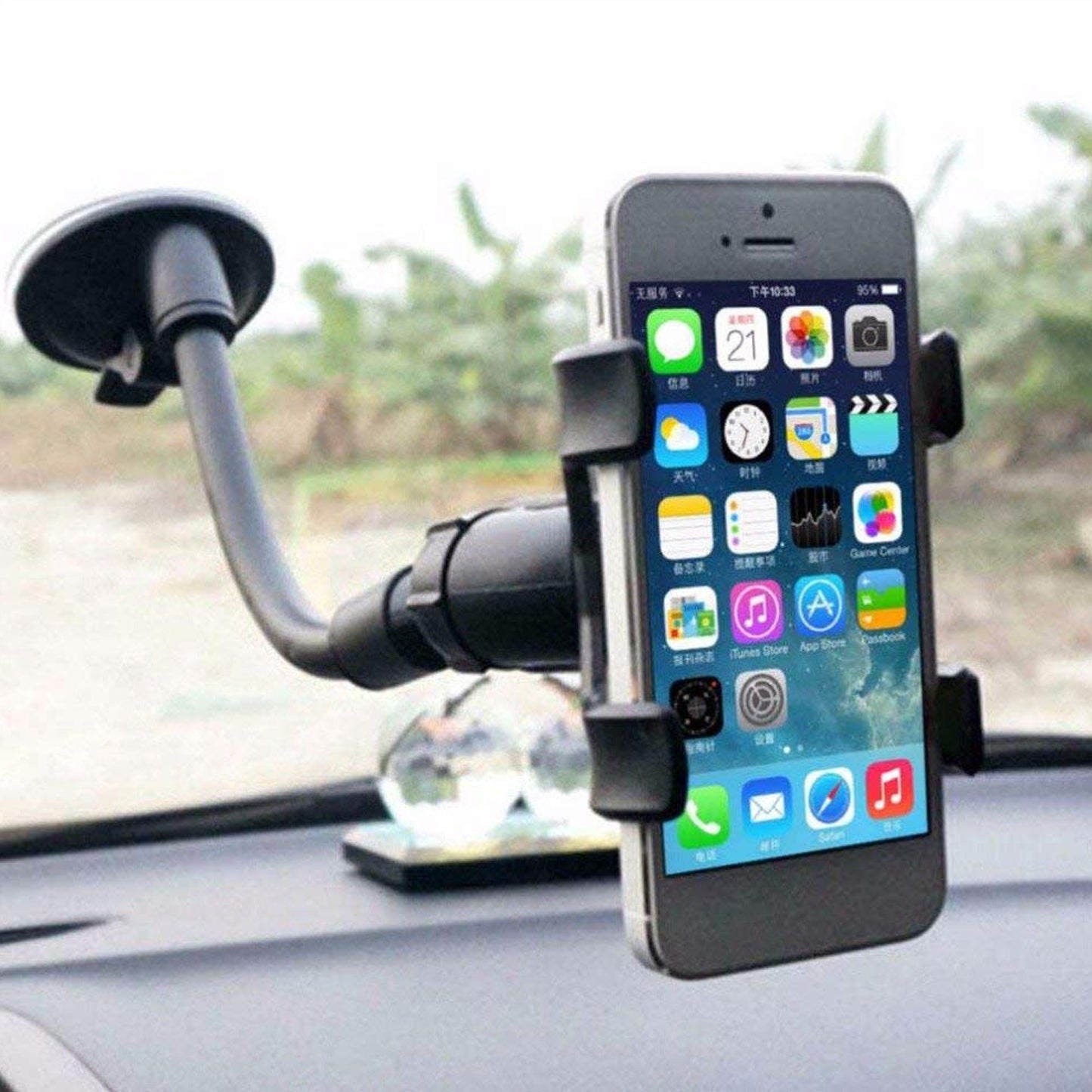 0282b Flexible Mobile Stand Multi Angle Adjustment With 360 Degree Adjustment For Car  Home Use Mobile Stand - Zidbik