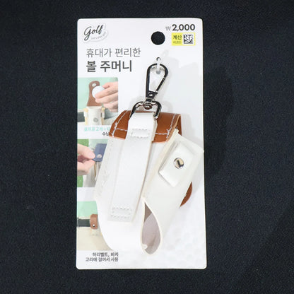 Golf Tees Holder Mini Ball Pouch With Carabiner - (1 Pc) - Zidbik