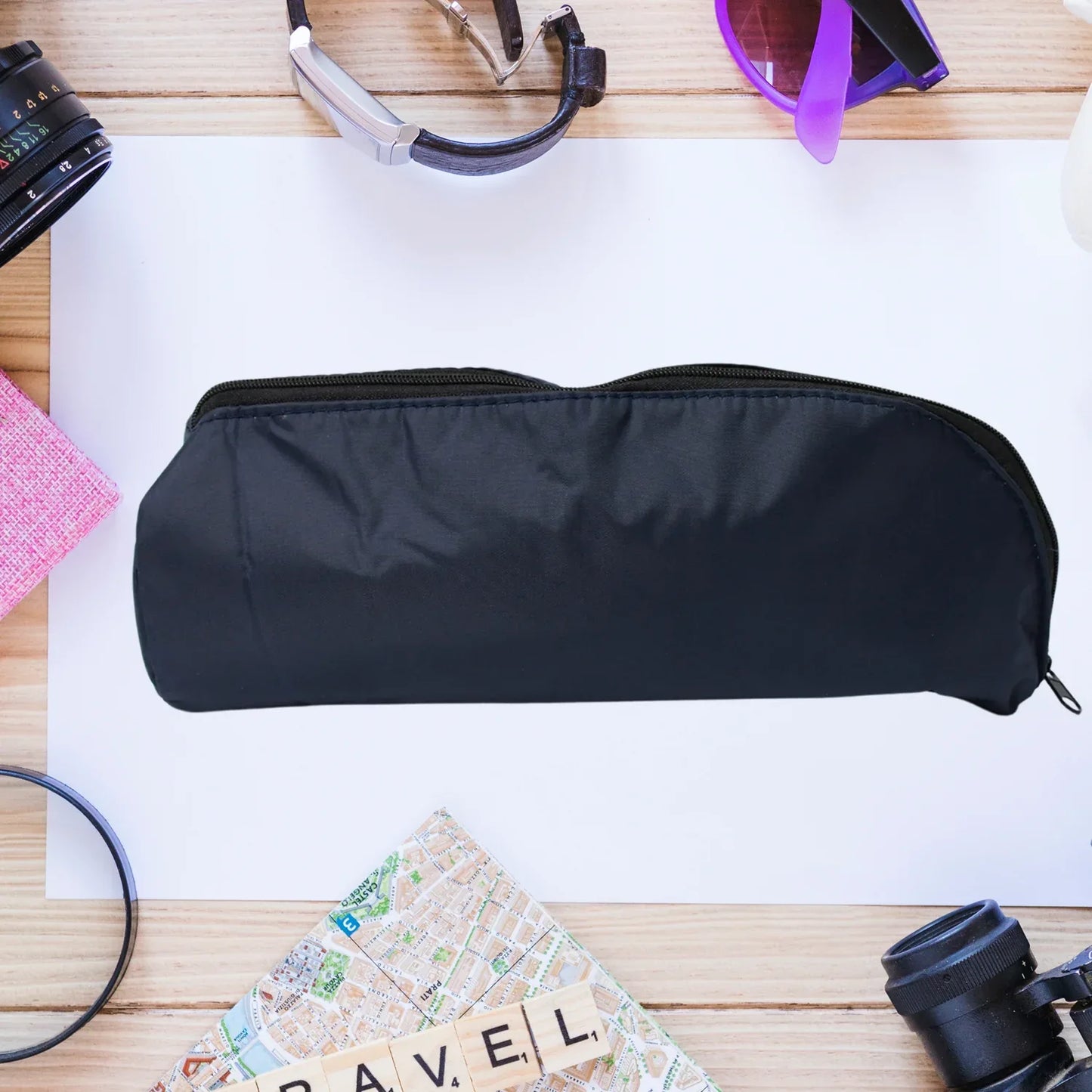 Reusable Multipurpose Washable Pouch Pen Pencil Stationary Case Travel (1 Pc) - Zidbik