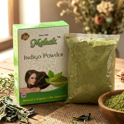 Natural Indigo Powder For Traditional Hair Care 80 Gm - Zidbik