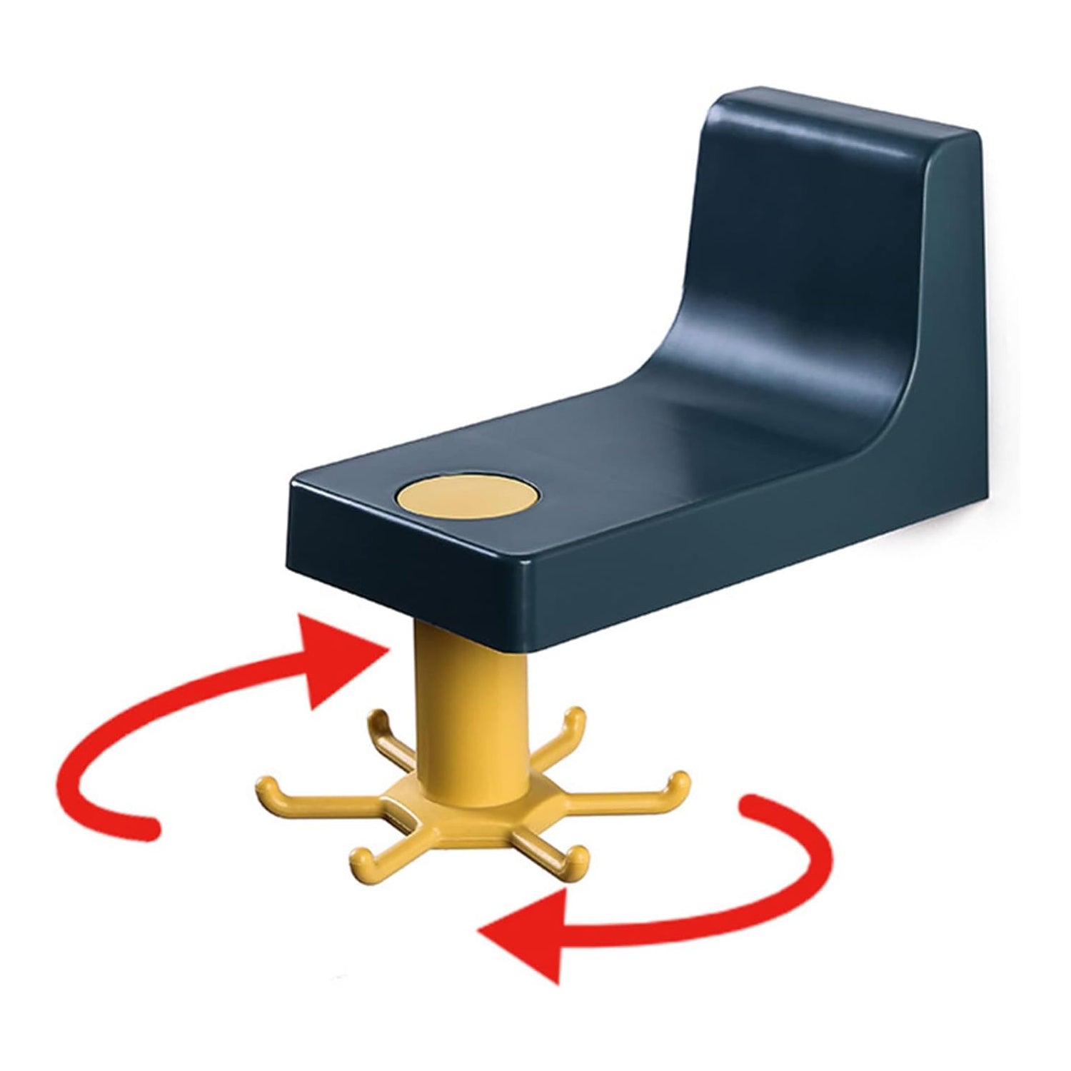 4605 360 Degree Rotating Self Adhesive Plastic Wall Hook Hanger Multifunctional Hanger With 6 Heavy Duty Claw Hooks - Zidbik