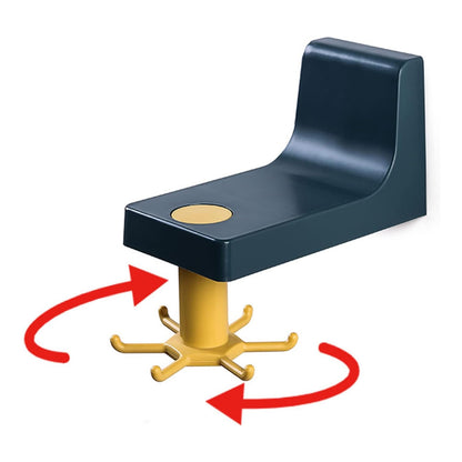 4605 360 Degree Rotating Self Adhesive Plastic Wall Hook Hanger Multifunctional Hanger With 6 Heavy Duty Claw Hooks - Zidbik