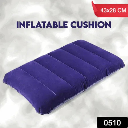 510 Velvet Air Inflatable Travel Pillow (Blue) - Zidbik