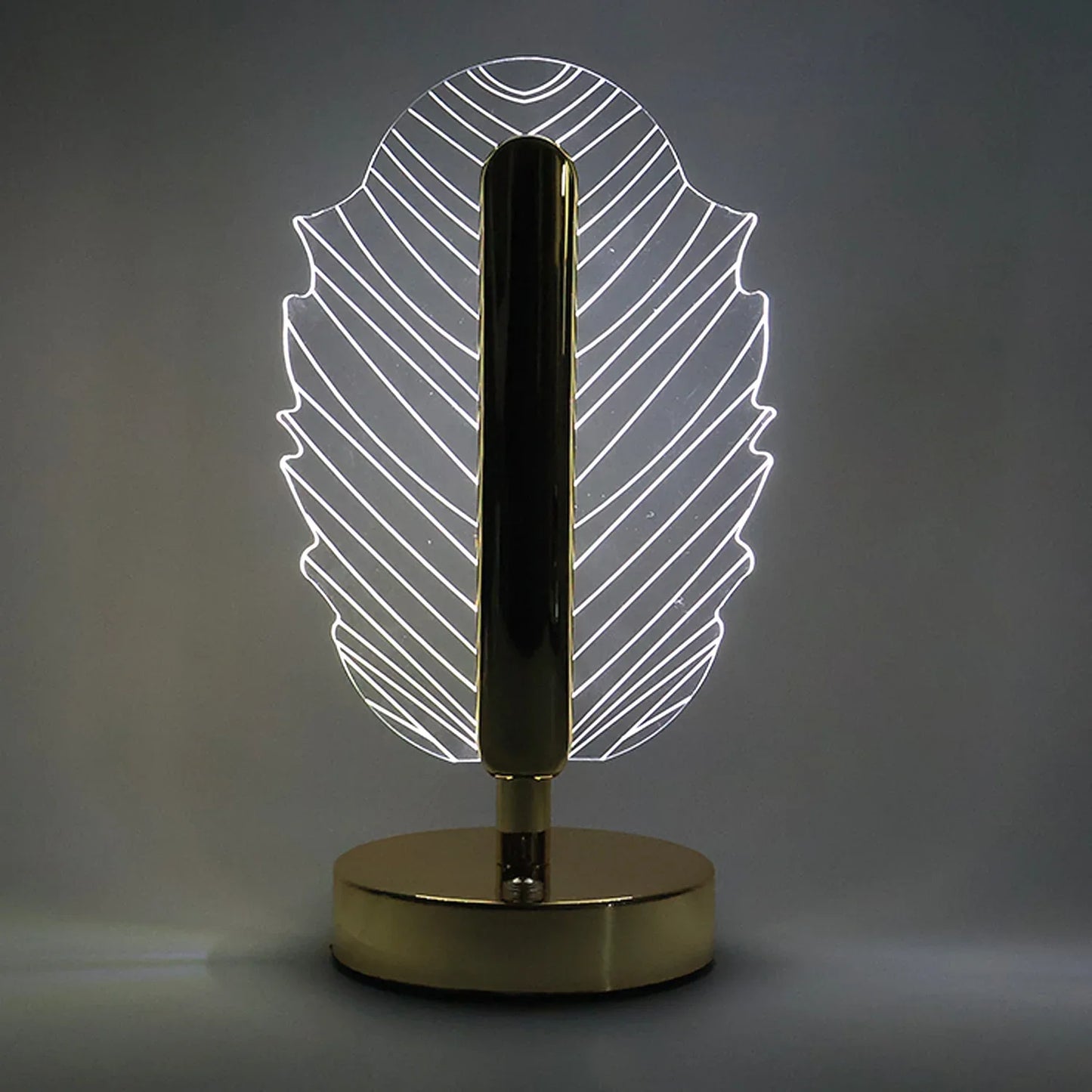 Premium Leaf Shape Crystal Table Lamp (1 Pc) - Zidbik