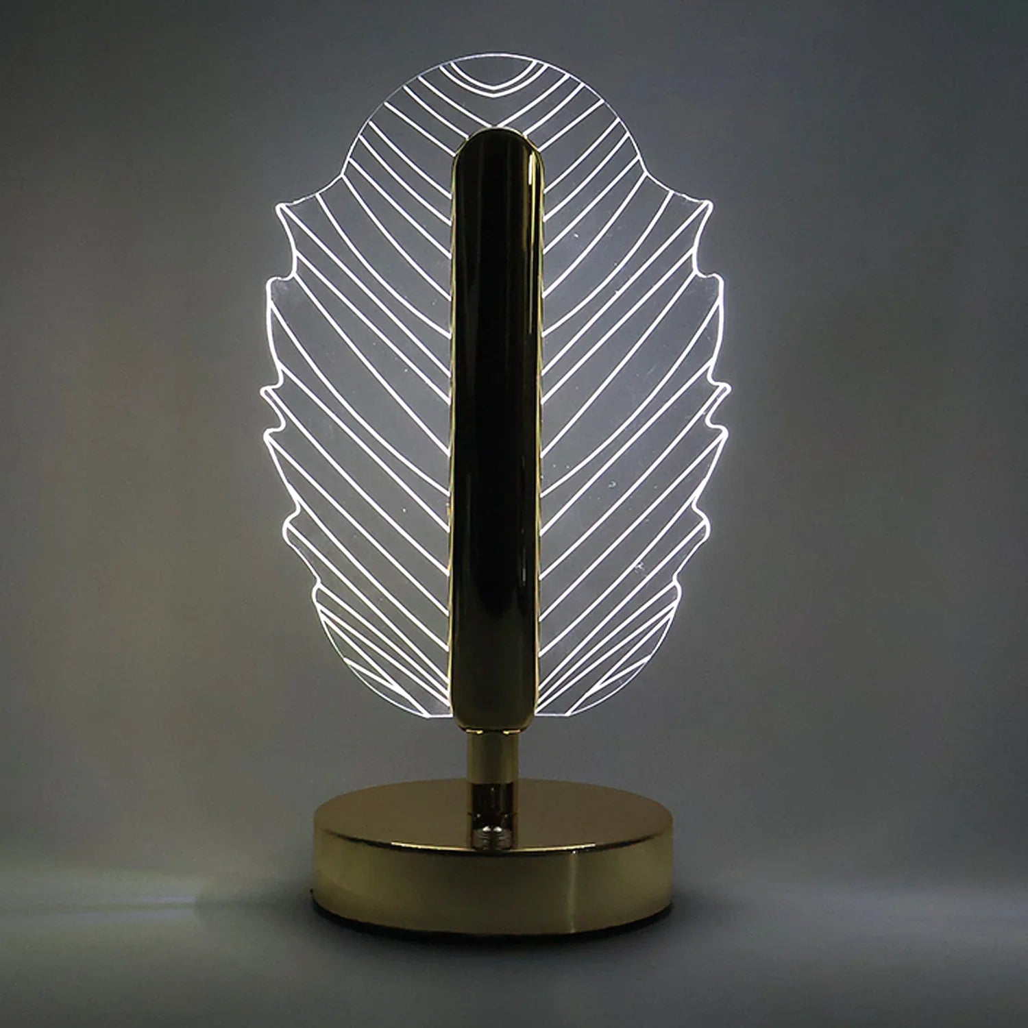 Premium Leaf Shape Crystal Table Lamp (1 Pc) - Zidbik