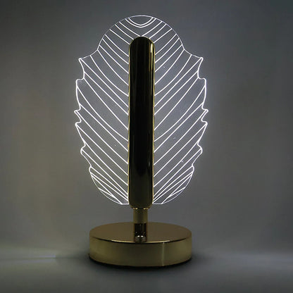 Premium Leaf Shape Crystal Table Lamp (1 Pc) - Zidbik