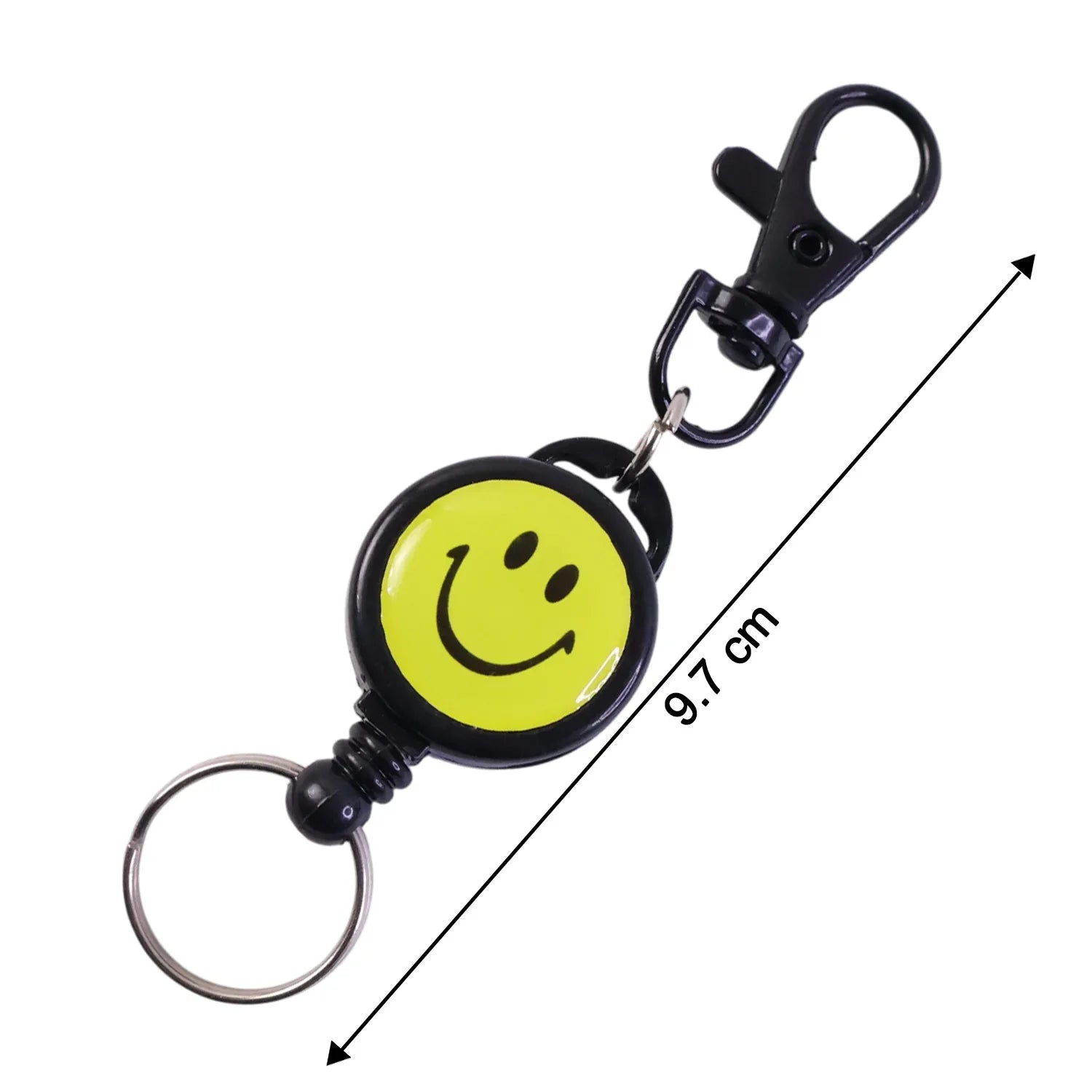 Smiley Face Retractable Keychain (1 Pc) - Zidbik