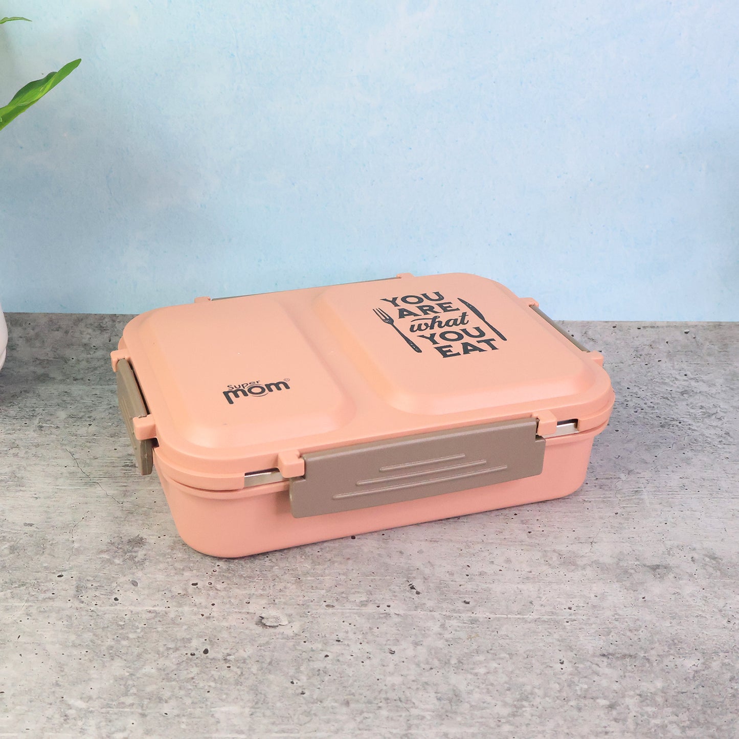 Supermom 2 Partition Stainless Steel Lunch Box - Zidbik