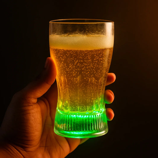 Plastic Fancy Led Light Glass 200 Ml (1 Pc) - Zidbik