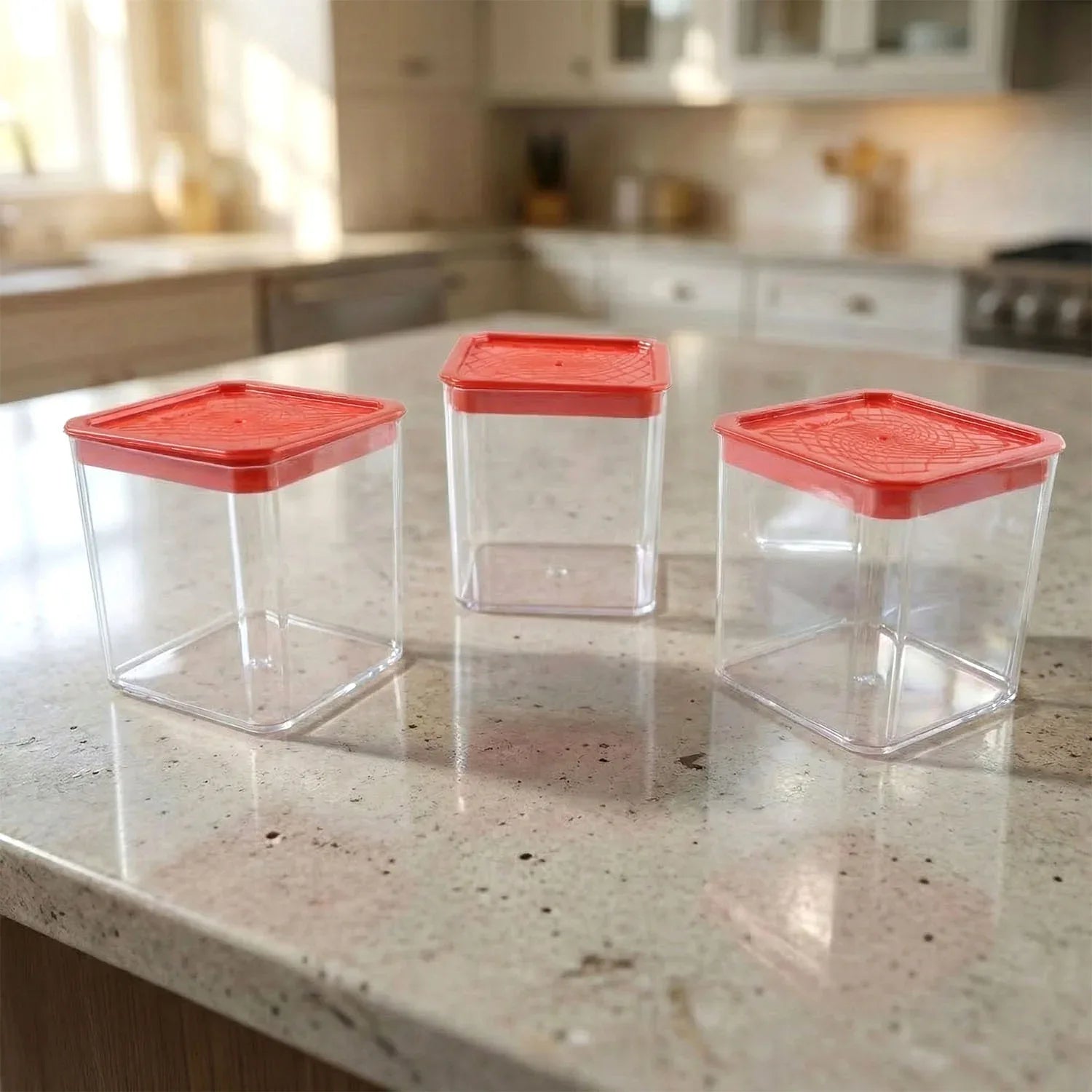 3 Piece Airtight Food Storage Container Set (1 Set 350 Ml) - Zidbik