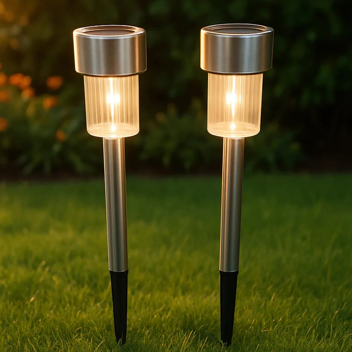 Solar Lawn Lamp Set Of 12 Pc - Zidbik