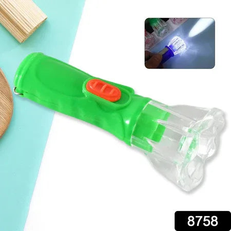 8758 Small Plastic Torch For Kids Plastic Led Flashlight Torch Beautiful Attractive Good Gift Item Pocket Torch For Kids (1 Pc) - Zidbik
